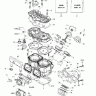 Summit 600/700/800 Цилиндр,выпускной коллектор и мощностной клапан (5...