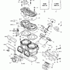 Formula Deluxe 500/600/700 01- cylinder, exhaust manifold, reed valve (493, 5...