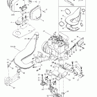 MX Z X 440 F Крепление двигателя и глушитель