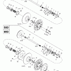 MX Z 500/600/700 Ведомый шкив