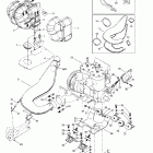 Summit 600/SB Крепление двигателя и глушитель