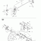 Skandic 380/500 06- mechanic brake and belt guard