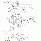 Touring 500 LC Крепление двигателя и глушитель