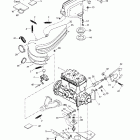 MX Z 500/670 HO 01- engine support and muffler (670)