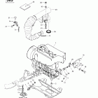 Touring E 01- engine support and muffler (443, 503)