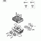 Touring E 01- cylinder, exhaust manifold (377, 443)