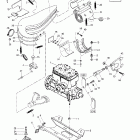 Formula Deluxe 500 LC/583/670 01- engine support and muffler (583, 670)