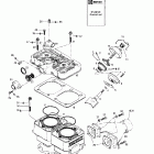 Grand Touring 500/583 Цилиндр, выпускной коллектор  (583)