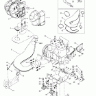 Summit 600 Крепление двигателя и глушитель
