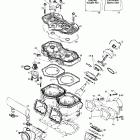 Summit 600 Цилиндр,впускной коллектор и мощност. клапан