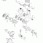 Formula Deluxe 500 LC/583/670 01- crankshaft and pistons (494, 670)
