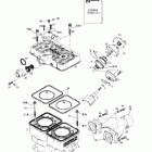 Formula Z 500/583/670 01- cylinder, exhaust manifold (670)