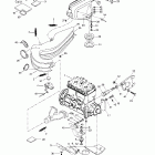 MX Z 670 HO T.H. Крепление двигателя и глушитель