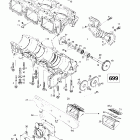 Mach 1 Картер, пластинчатый клапан, водяной насос (699)