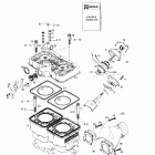 Summit 670X 01- cylinder, exhaust manifold (670)