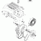 Skandic 380/500 01- cooling system  fan (503)