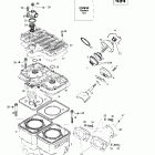 Grand Touring 500/583 Цилиндр, выпускной коллектор (494)