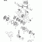 MX Z 500/583/670 01- crankshaft and pistons (670)