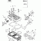 MX Z 500/583/670 Цилиндр, выпускной коллектор  (583)