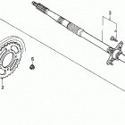 TRX200 Ось заднее колесо