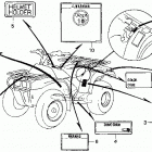 TRX200D Trx 200d caution label 93-96