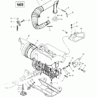 Skandic 380/500 01- engine support and muffler (503)