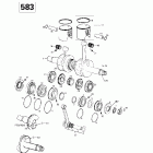 Grand Touring 500/583 Коленчатый вал и поршень (583)