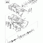 Summit 500/583/670 01- crankcase, rotary valve, water pump (494, 670)