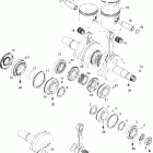 Summit 500 01- crankshaft and pistons 500