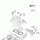 Skandic 380 01- cylinder and exhaust manifold 377
