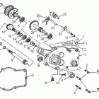 Mini DS 90cc 4T Jaune Коробка передач