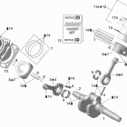 Outlander 500 STD Коленвал,поршни и цилиндр