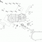Mini DS 90cc 4T Jaune Cvt cover and kick stater