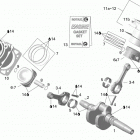 Outlander 650 STD Коленвал,поршни и цилиндр