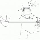 Mini DS 90cc 4T Jaune Main harness and battery