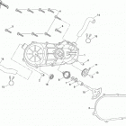 Mini DS X 90cc 4T Black Cvt cover and kick stater