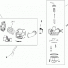 Mini DS 90cc 4T Jaune Карбюратор и воздушный фильтр