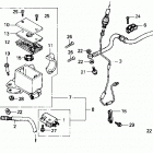 TRX250X Главный тормозной цилиндр - передний
