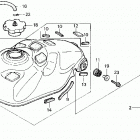 TRX250X Топливный бак
