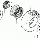 TRX350D Переднее колесо