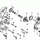 TRX350D Крышка картера левая