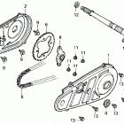 TRX125 Ось заднее колесо