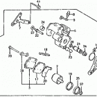 ATC350X Задний суппорт тормозной