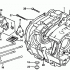 TRX125 Crankcase @ oil pump