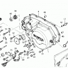 TRX250 Крышка картера правая