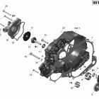 Spyder GS 990 Semi-Automatic 01- clutch cover and water pump