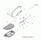 V10CB26/PB26 KINGPIN ALL OPTIONS Chassis, footpeg and floorboard, rh - v10cb26 / pb...