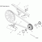 V10CB26/PB26 KINGPIN ALL OPTIONS Drive train, drive sprocket and belt and guards - ...