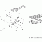 V10CB26/PB26 KINGPIN ALL OPTIONS Chassis, footpeg and floorboard, lh - v10cb26 / pb...