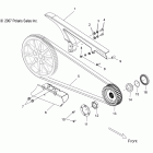 V09HB36/HS36 HAMMER/HAMMER SPORT ALL OPTIONS Drive train, drive sprocket and belt and guards - ...